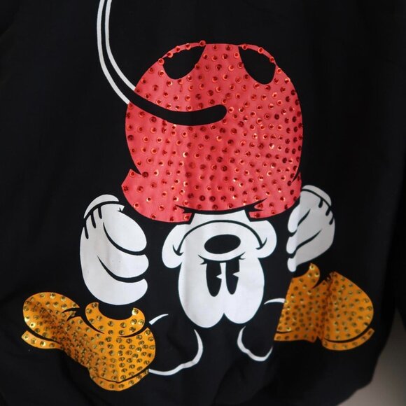 Vintage 90s Mickey & Co Disney “Bottoms Up” Sequin Bomber Jacket - Picture 2 of 6